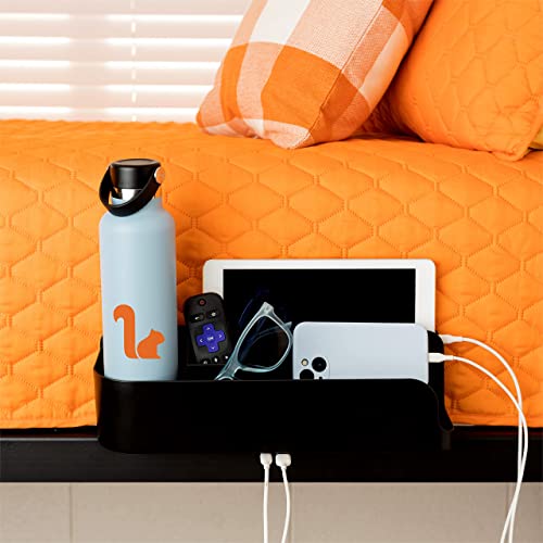 Squirrel Bedside Caddy with Charging Ports for Dorms