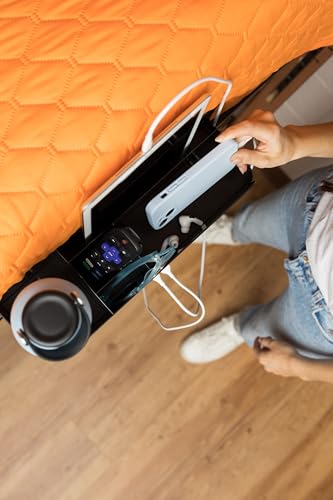 Squirrel Bedside Caddy with Charging Ports for Dorms