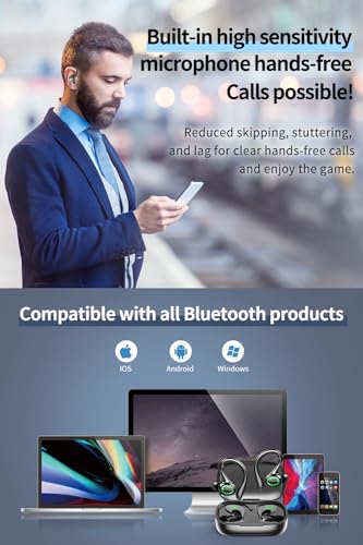 Bluetooth 5.3 Waterproof Wireless Earbuds for Sports