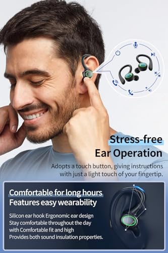 Bluetooth 5.3 Waterproof Wireless Earbuds for Sports