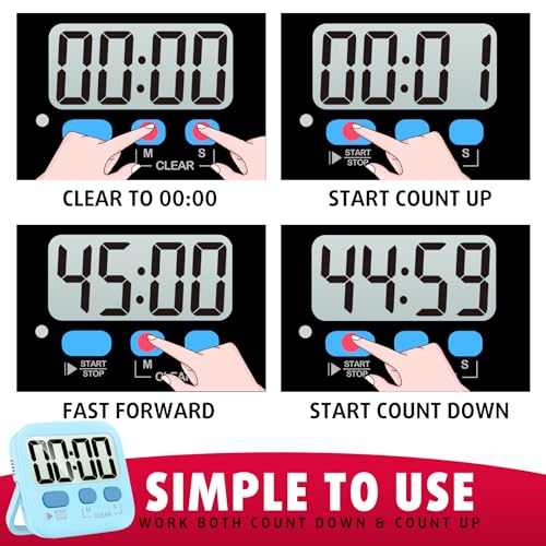 2-Pack Digital Kitchen & Classroom Timers