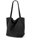 Bolsa de hombro casual de pana para mujeres