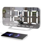 Sleek LED Alarm Clock with Dual USB Ports