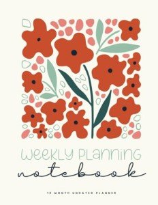 Retro Poppy Garden 12-Month Undated Planner