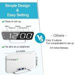 Sleek LED Alarm Clock with Dual USB Ports