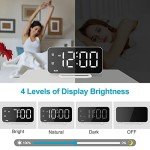Sleek LED Alarm Clock with Dual USB Ports