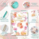 2025 Daily, Weekly, Monthly College Planner with Stickers