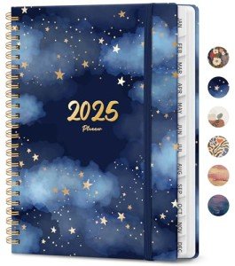 2025 A5 Hardcover Planner with Monthly Tabs