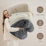Cozy Sherpa Throw Blanket for Couch or Bed