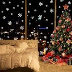 135Pcs Christmas Snowflake Window Clings Decorations