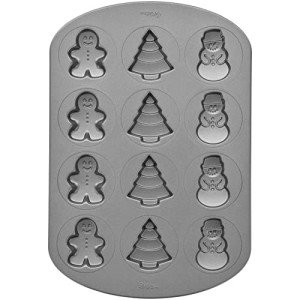 Wilton Non-Stick Christmas Cookie Pan, 12 Shapes