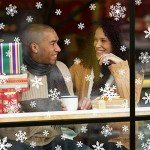 135Pcs Christmas Snowflake Window Clings Decorations