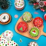 Funny Cartoon Christmas Cupcake Liners - 600 Pack