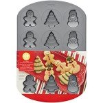 Wilton Non-Stick Christmas Cookie Pan, 12 Shapes
