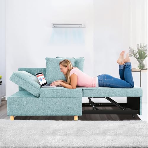 4-in-1 Convertible Sleeper Sofa for College Living