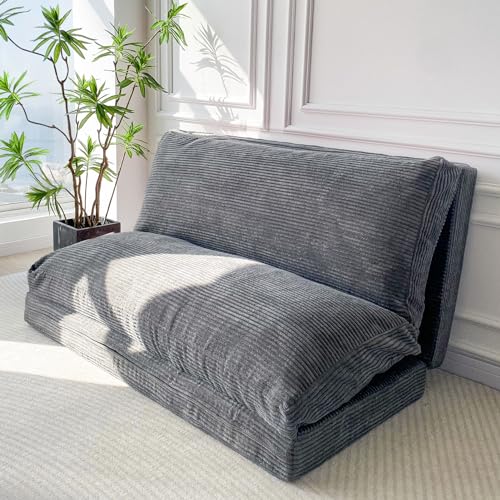 MAXYOYO Extra Thick Folding Sofa Bed, Dark Grey