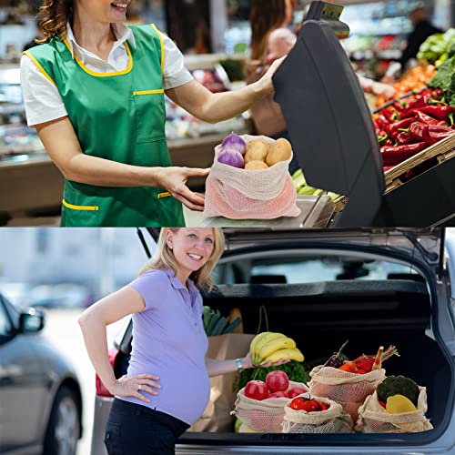 Eco-Friendly Reusable Cotton Produce Bags - 12 Pack