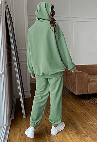 Fixmatti Women's Green Hoodie and Jogger Set