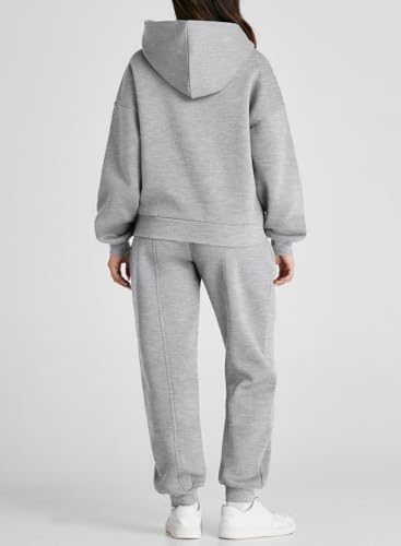 Aleumdr Women's Grey Hoodie and Sweatpants Set