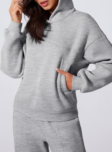 Aleumdr Women's Grey Hoodie and Sweatpants Set