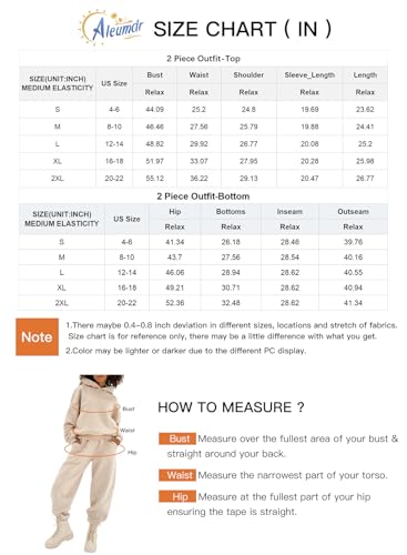Aleumdr Women's Grey Hoodie and Sweatpants Set