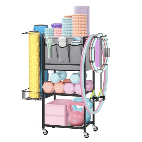 NANANARDOSO Yoga Mat and Gym Equipment Rack
