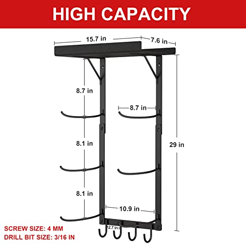 Wall Mount Yoga Mat Holder and Accessory Rack