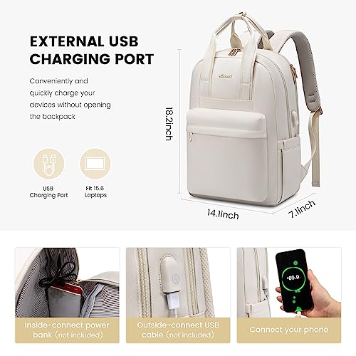 Stylish Laptop Backpack with USB Port for Women