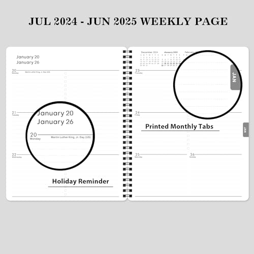 2024-2025 College Planner: Weekly & Monthly Layout