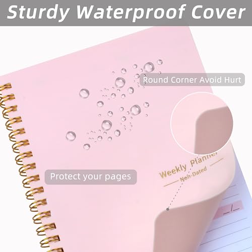 Undated A5 Pink Weekly Planner for Students