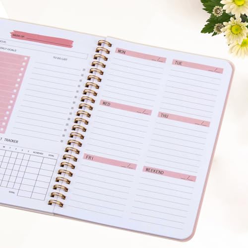 Undated A5 Pink Weekly Planner for Students