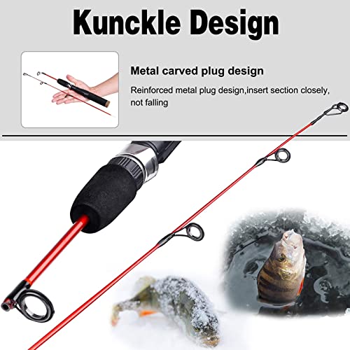 PLUSINNO Ultralight Ice Fishing Rod Reel Combo - 26/27/28