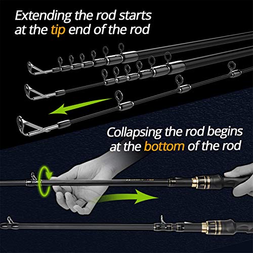 KastKing Blackhawk II Telescopic Inshore Casting Rod 8ft