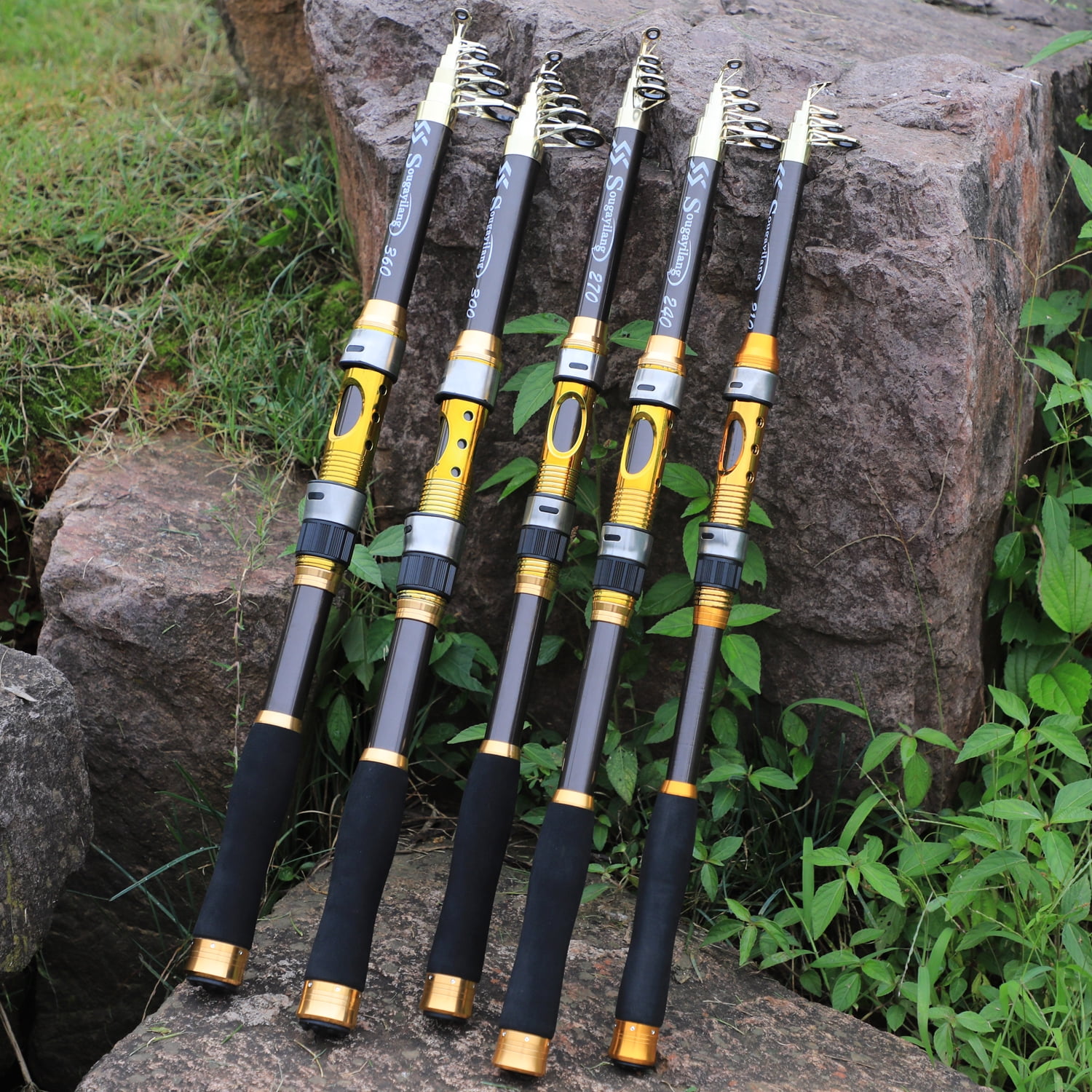 Sougayilang Telescopic Spinning Carbon Fiber Fishing Pole