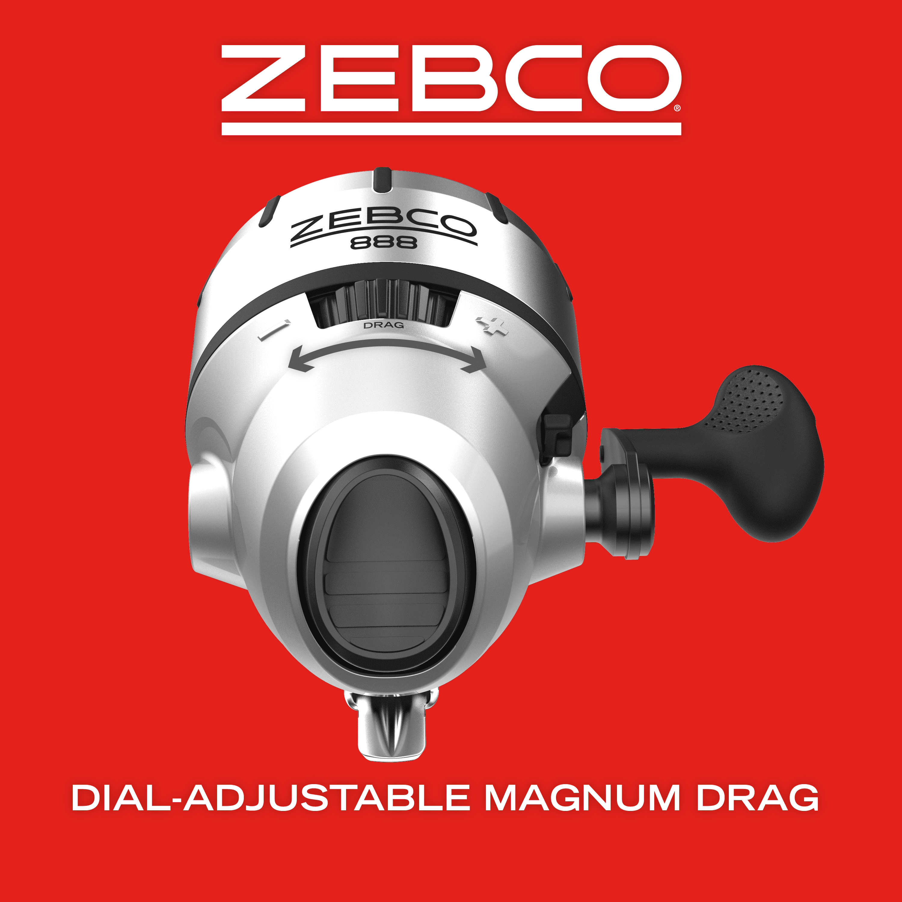 Zebco 888 Spincast Reel, Size 80