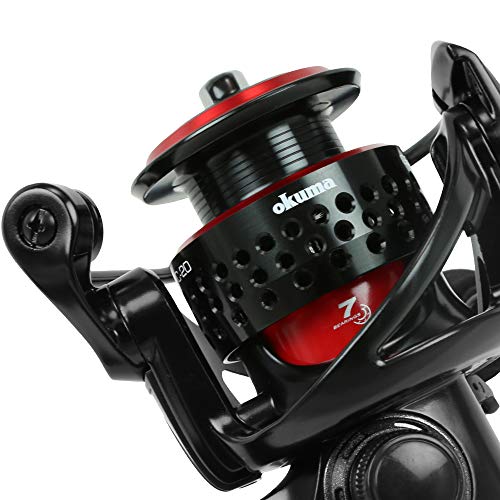 Okuma Ceymar Spinning Reel - Size 10, Black/Red