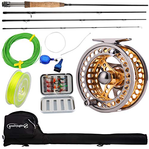 Sougayilang Fly Fishing Combo with Lightweight Portable Rod