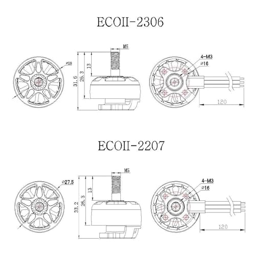 Emax ECO II 2306 Brushless Motor Set (4pcs)