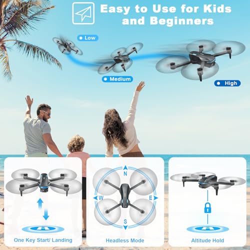 1080P Camera Drone for Adult Beginners & Kids