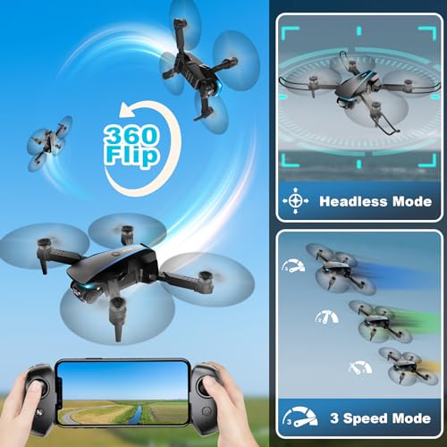 RADCLO Mini Drone with Camera - 1080P HD Foldable