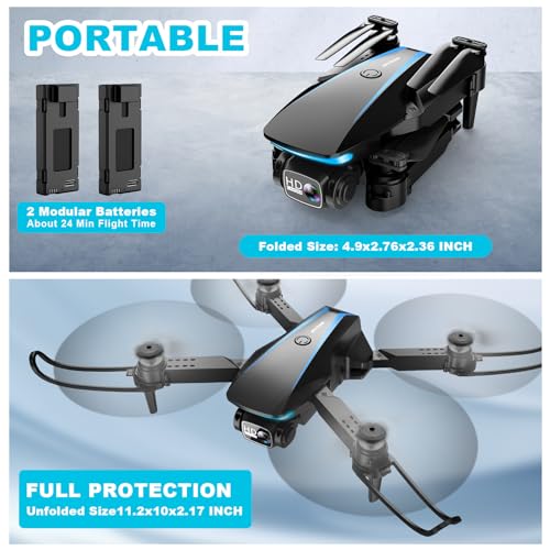 RADCLO Mini Drone with Camera - 1080P HD Foldable