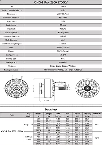 iFlight XING-E Pro 2306 1700KV Brushless Motor Quadcopter