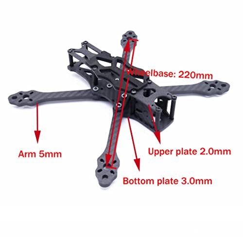 220mm Carbon Fiber FPV Racing Drone Frame Kit