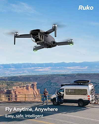 Ruko GPS Drone: 4K Camera, 3 Batteries, Foldable
