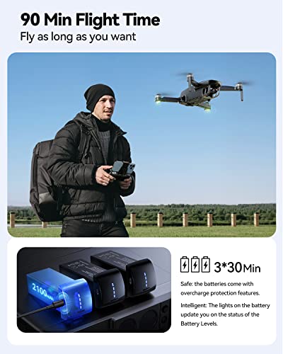 Ruko GPS Drone: 4K Camera, 3 Batteries, Foldable