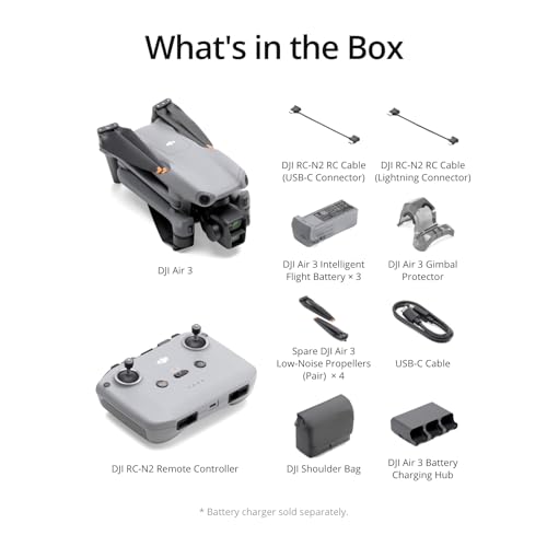 DJI Air 3 Fly More Combo: 4K Camera, Dual Primary Cameras, Extra Batteries