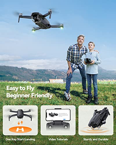 Ruko GPS Drone: 4K Camera, 3 Batteries, Foldable