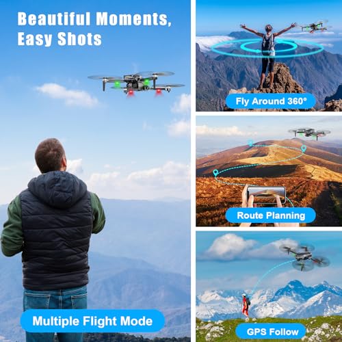 4K Camera RC Quadcopter: Long Range, GPS Auto Return