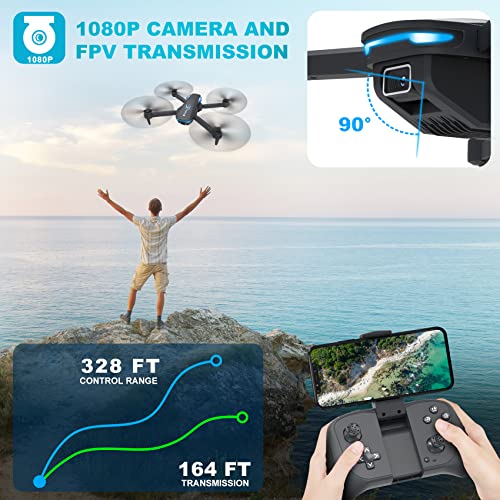 Foldable RC Drone with 1080P Camera, Voice Control