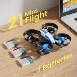 Blue Mini Drone with 3 Batteries - Beginners Welcome!